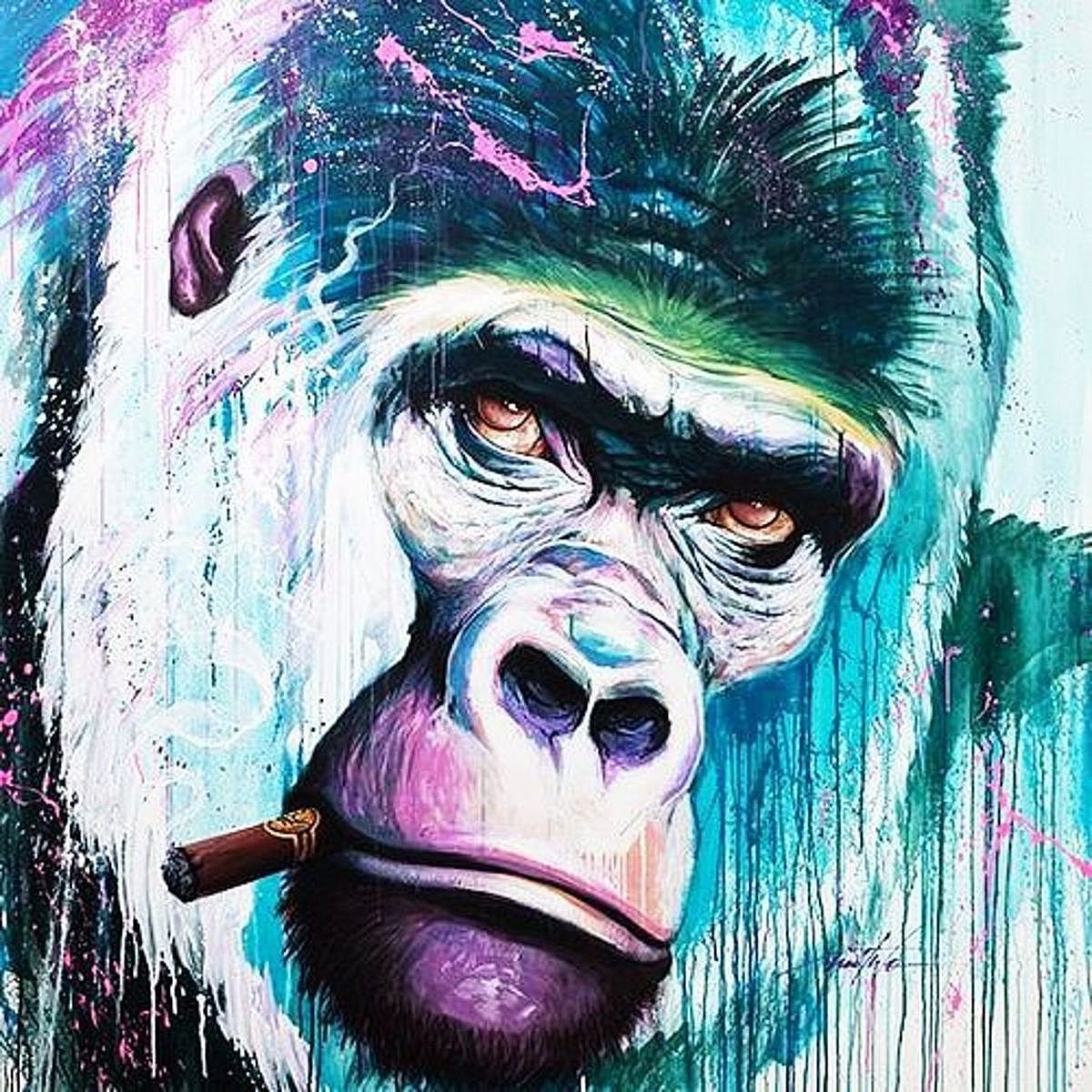 Обезьяна арт