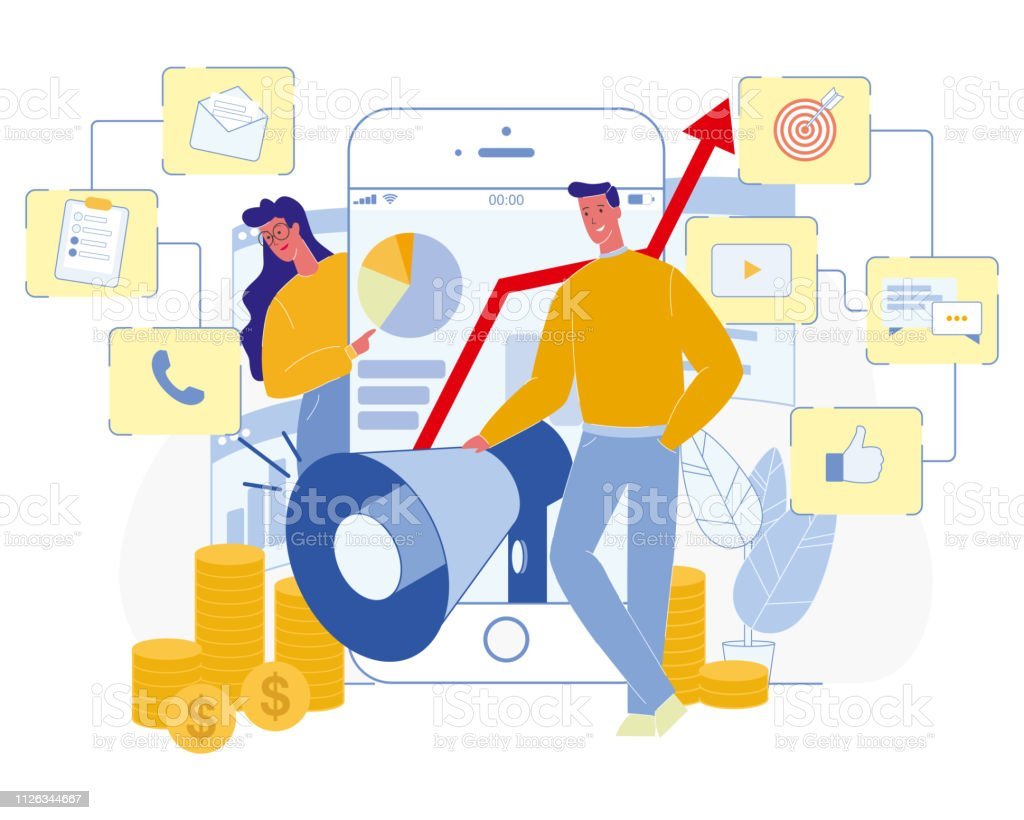 Вектор диджитал помощь людям