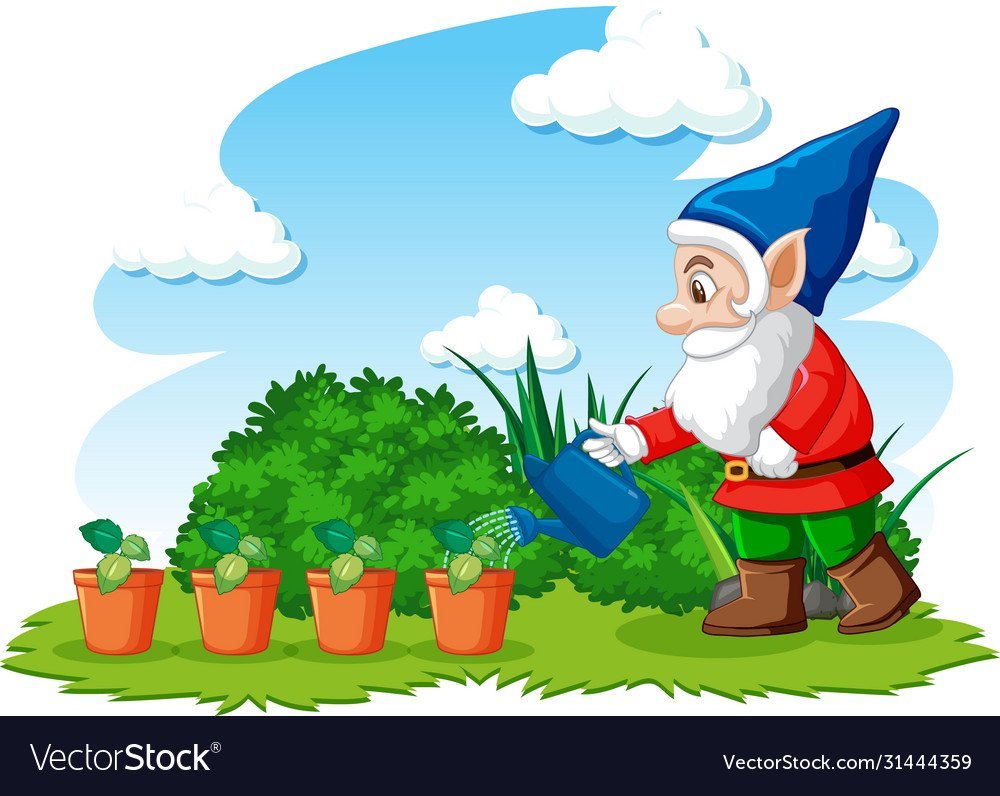 Гномик с цветочком