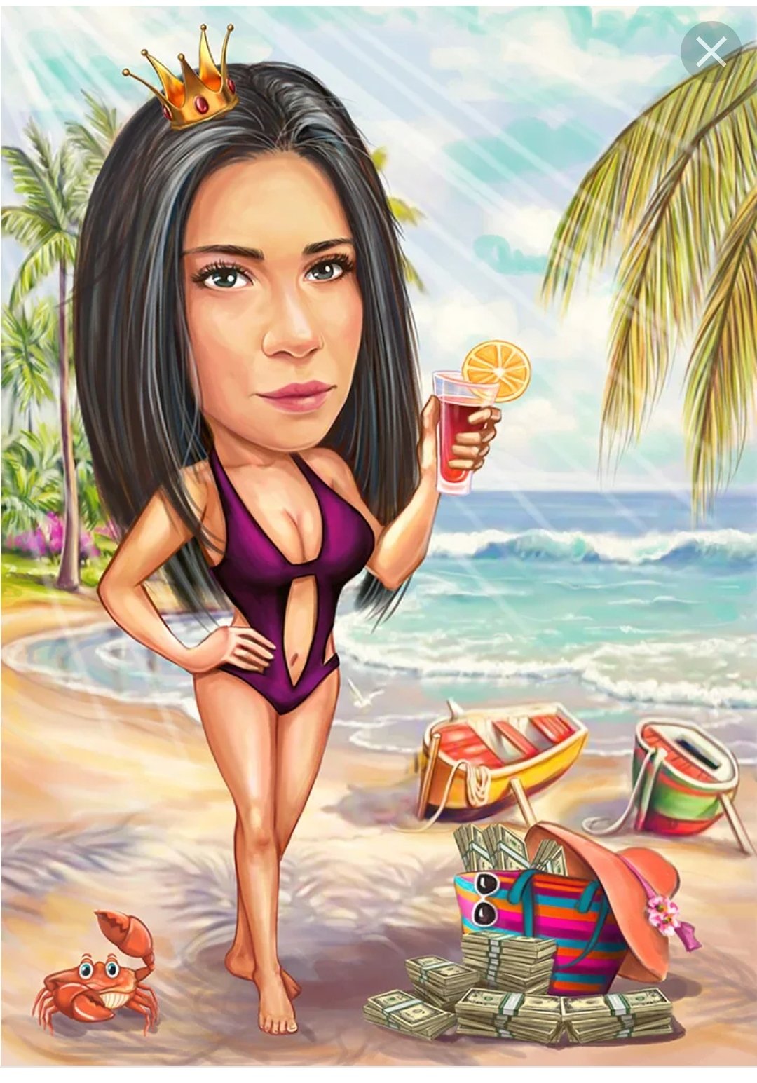 Шарж красивая девушка