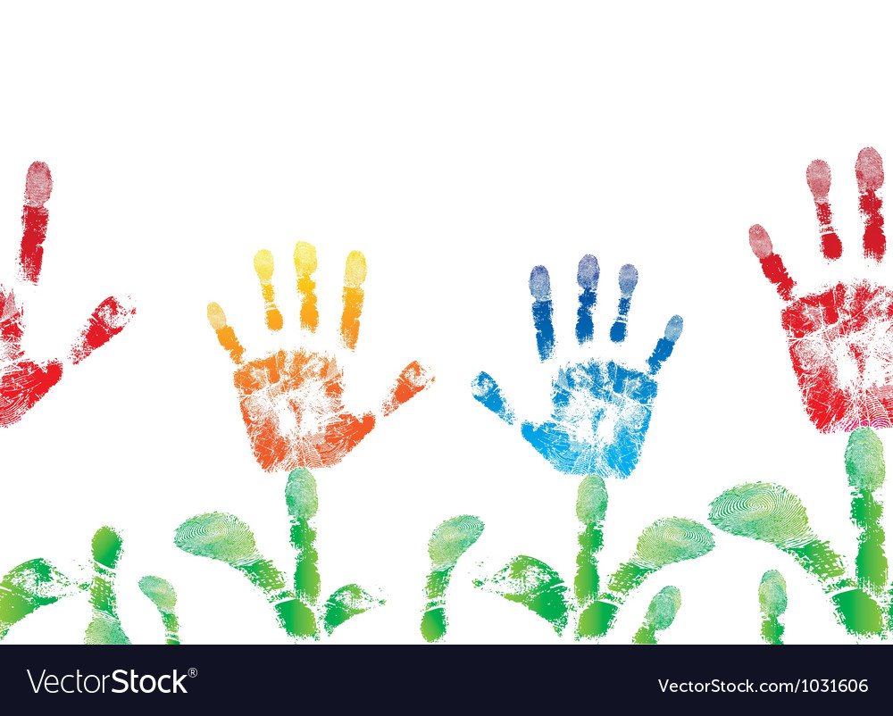 Цветочек из отпечатка руки