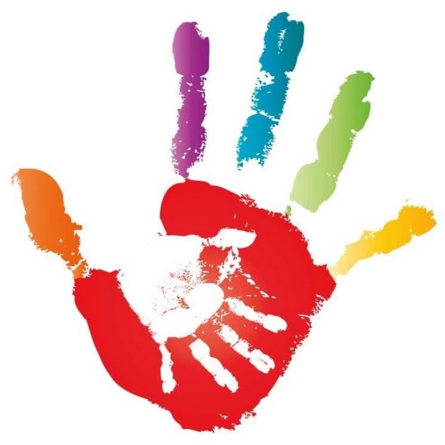 Отпечаток ладони разноцветный