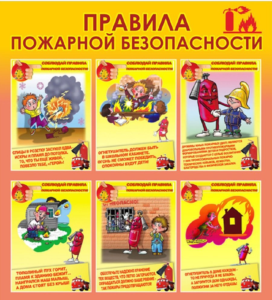 Плакаты по пожарной безопасности для детей