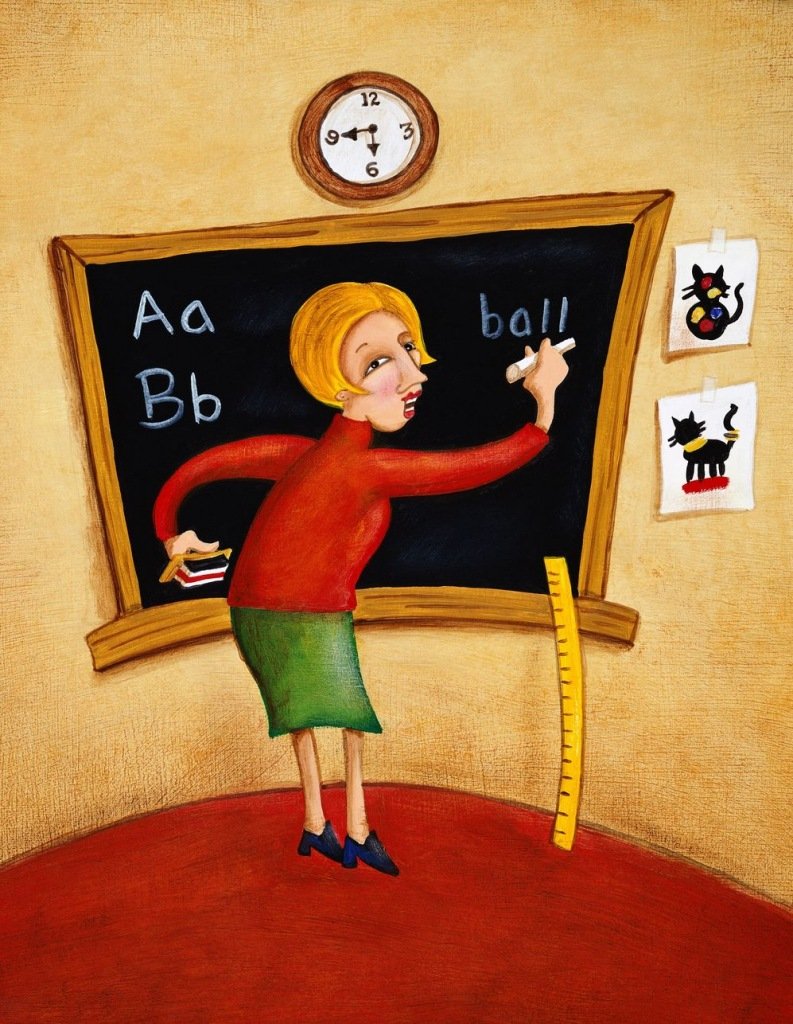 Учитель смешной рисунок