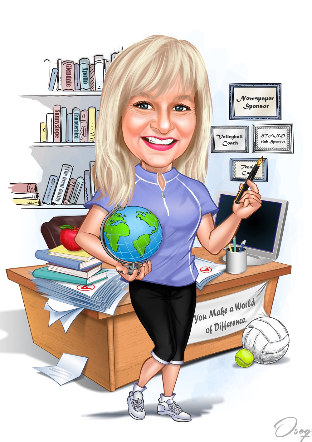 Учитель карикатура