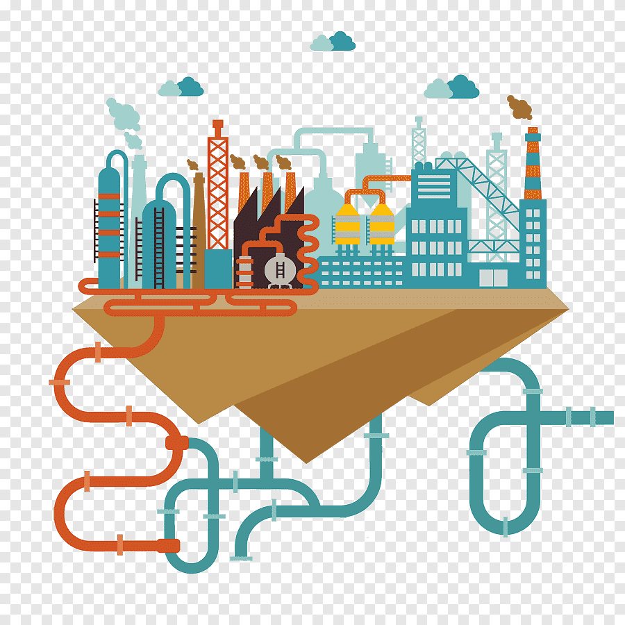 Промышленность на белом фоне