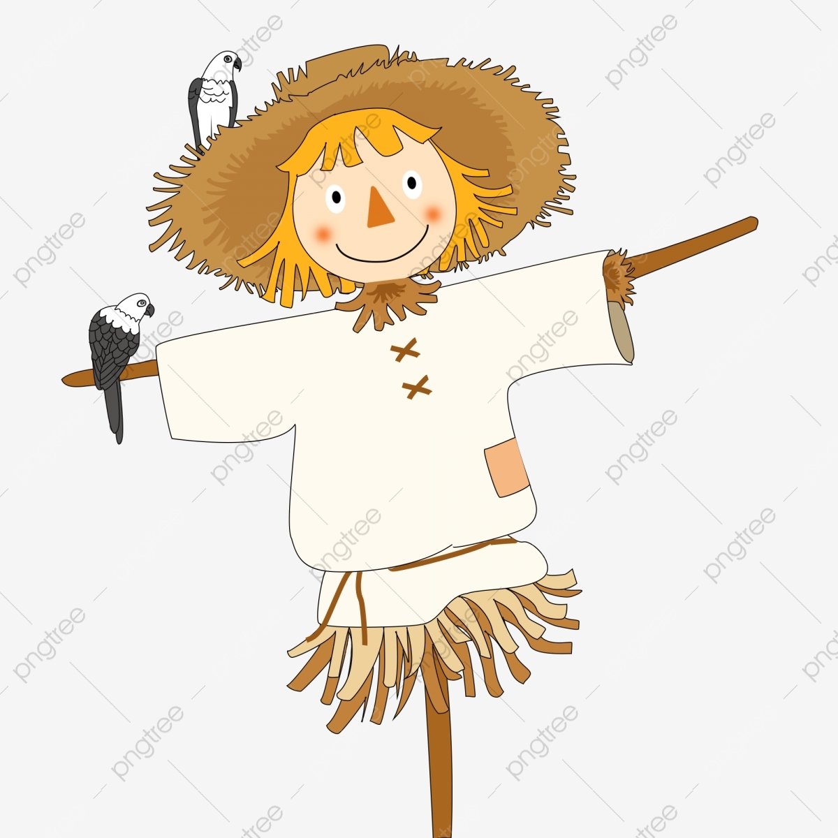 Раскраска пугало огородное для детей