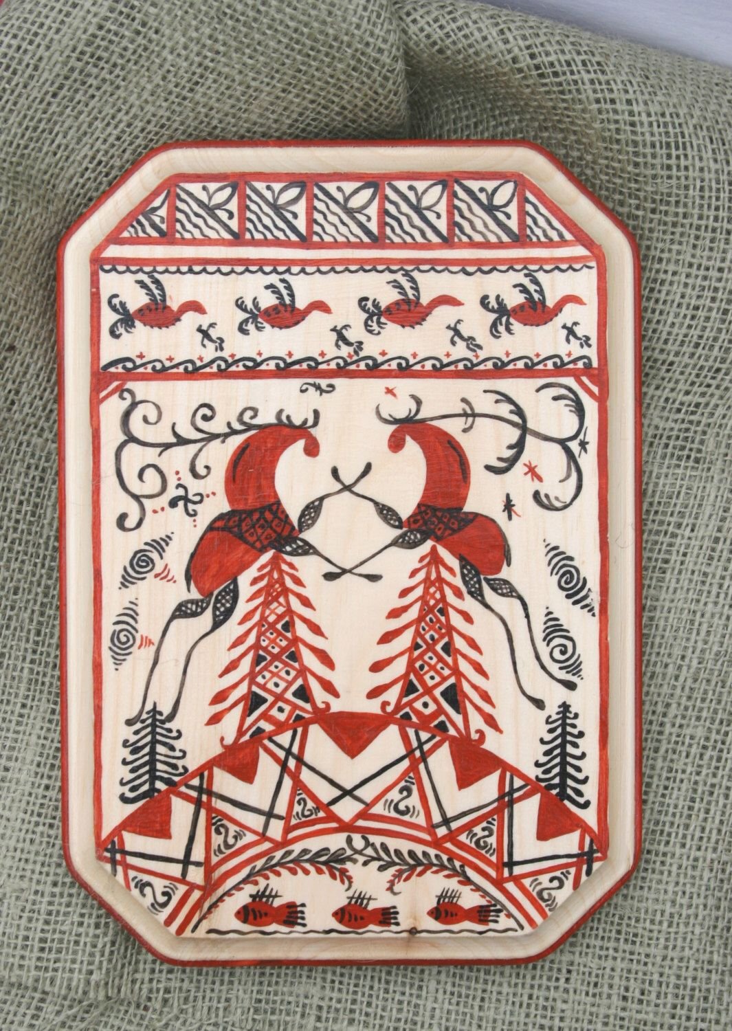 Мезенская роспись рисунки детей