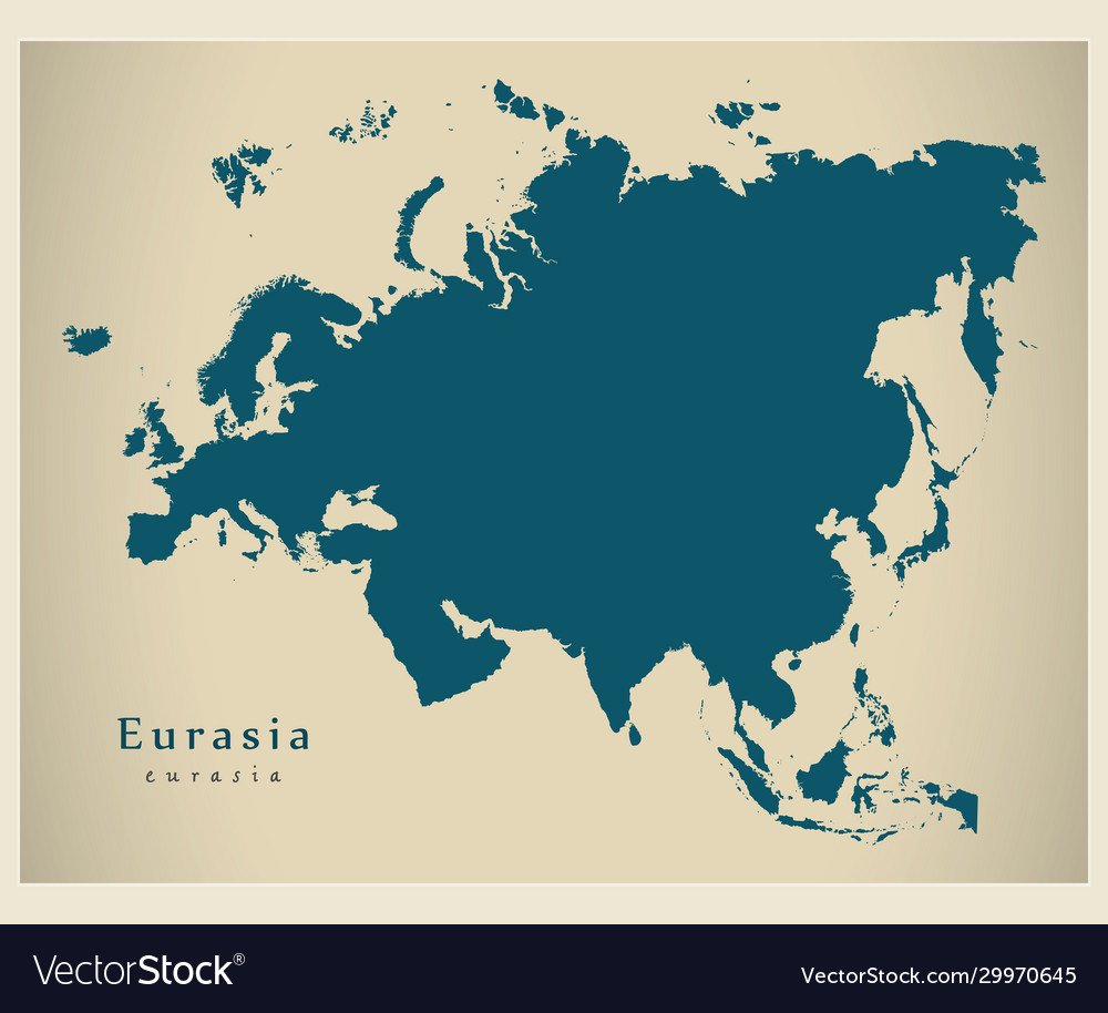 Карта Евразии с флагами