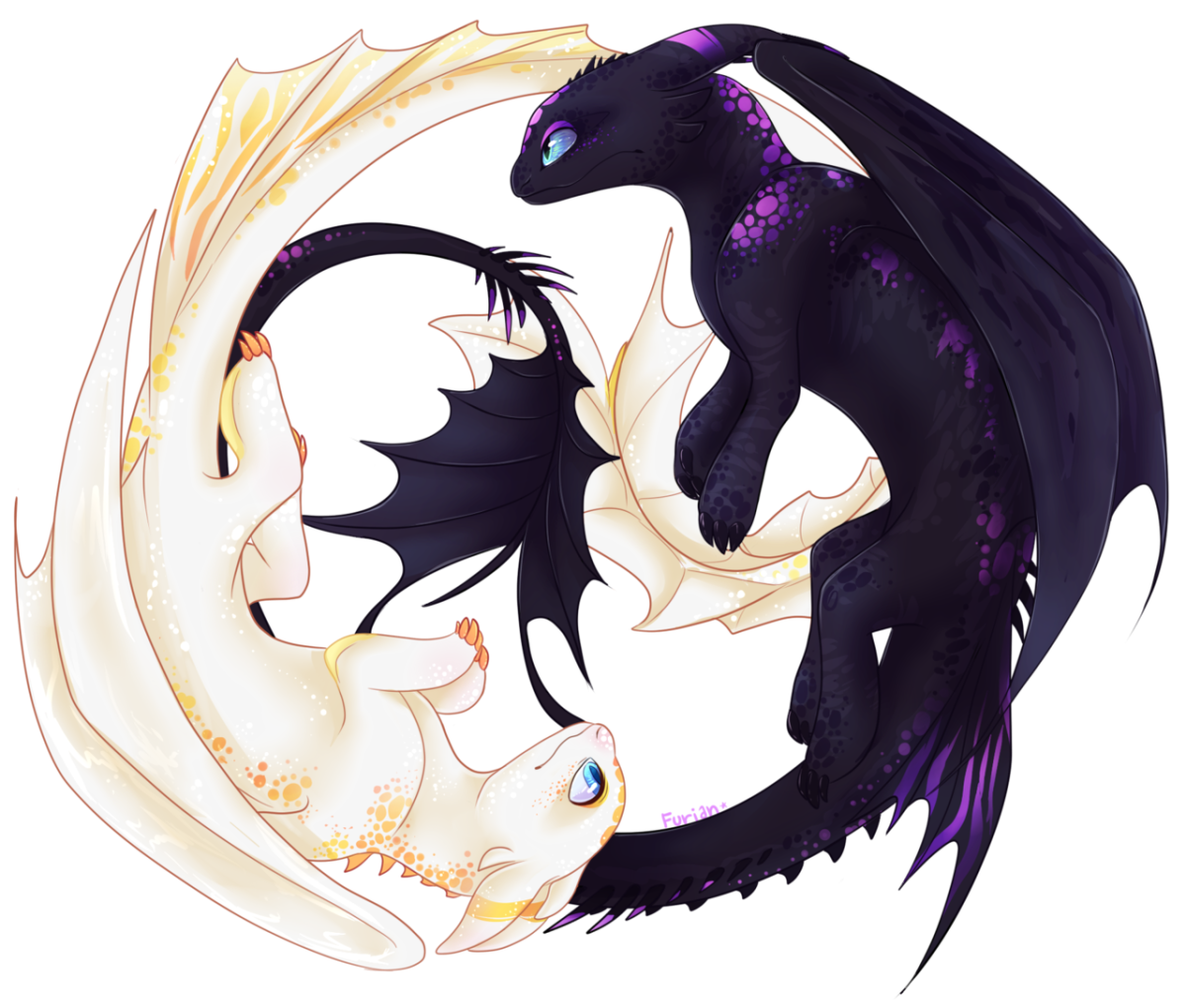 Белый и черный дракон любовь