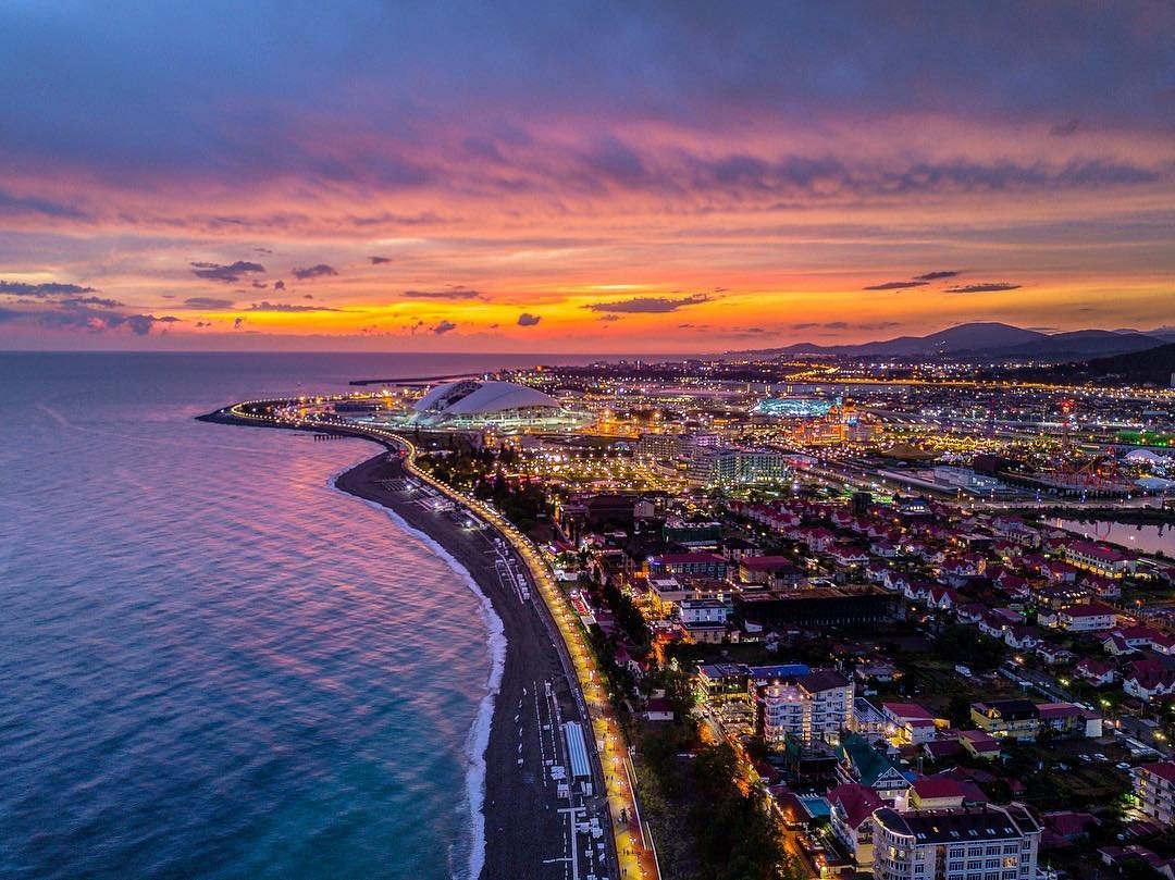 Вид на побережье Сочи