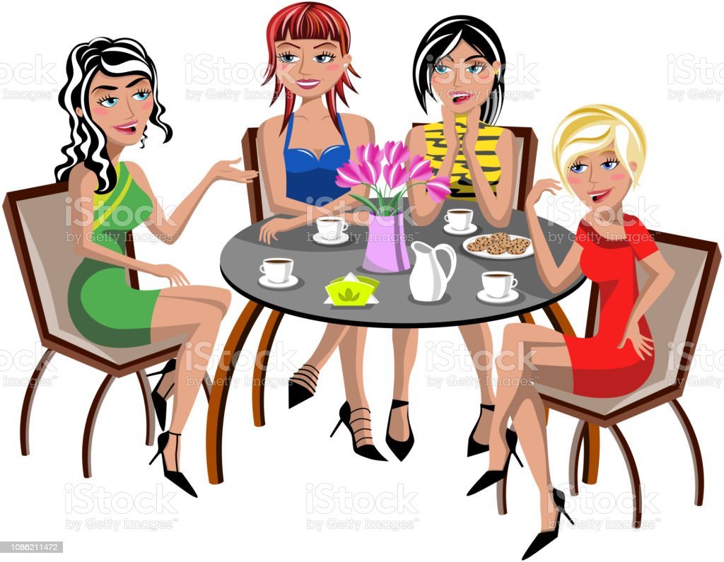 Подруги карикатура