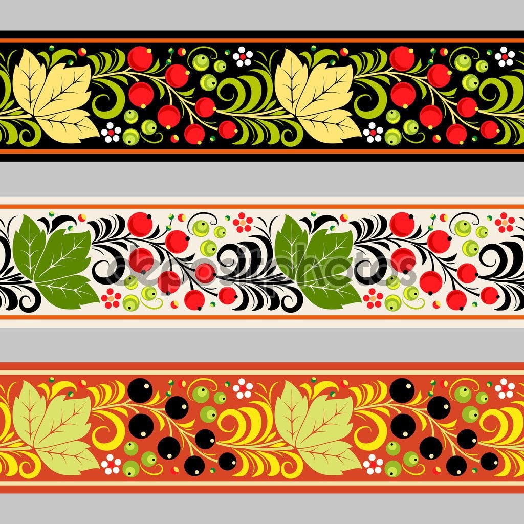 Русские народные росписи Хохломская