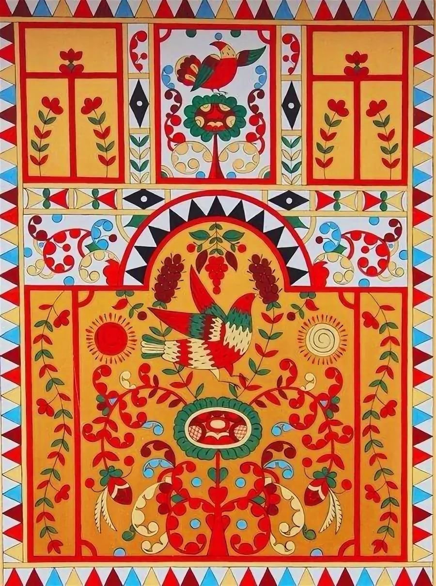 Паттерн Хохлома бесшовный