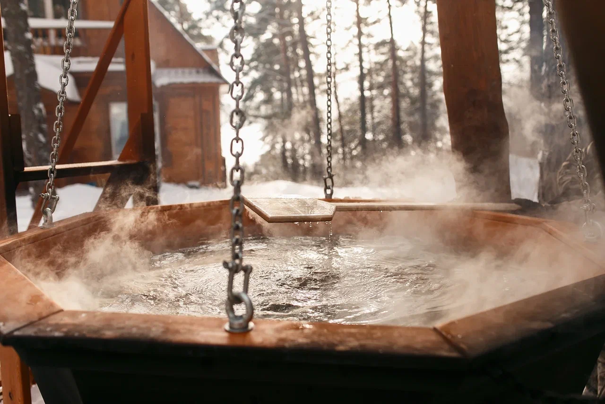 Сибирский банный Чан зимой