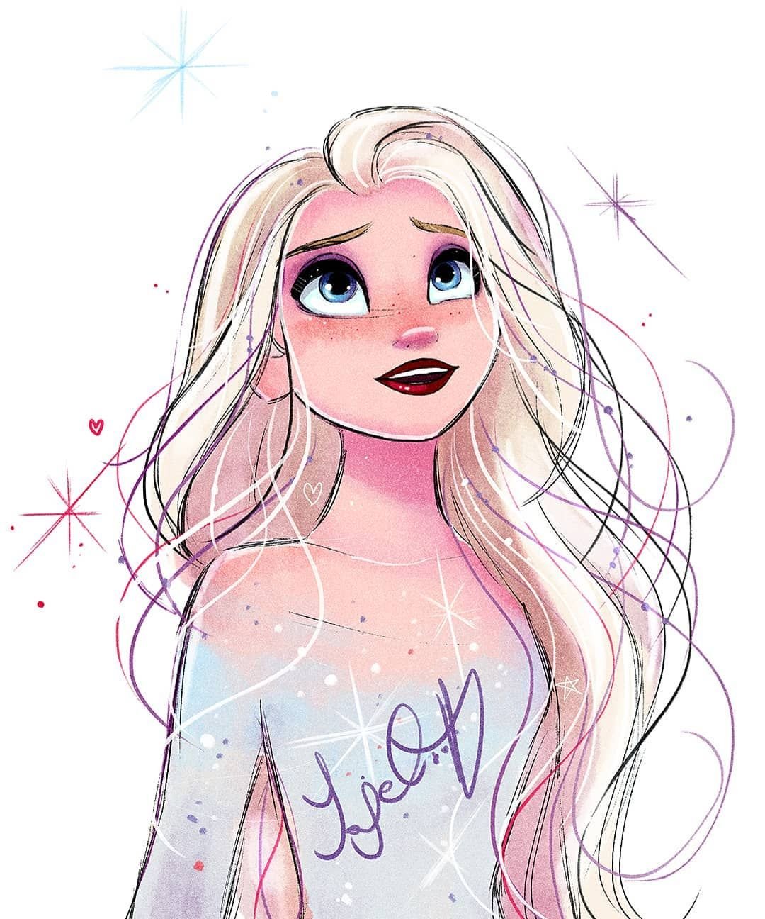 Эльза для срисовки