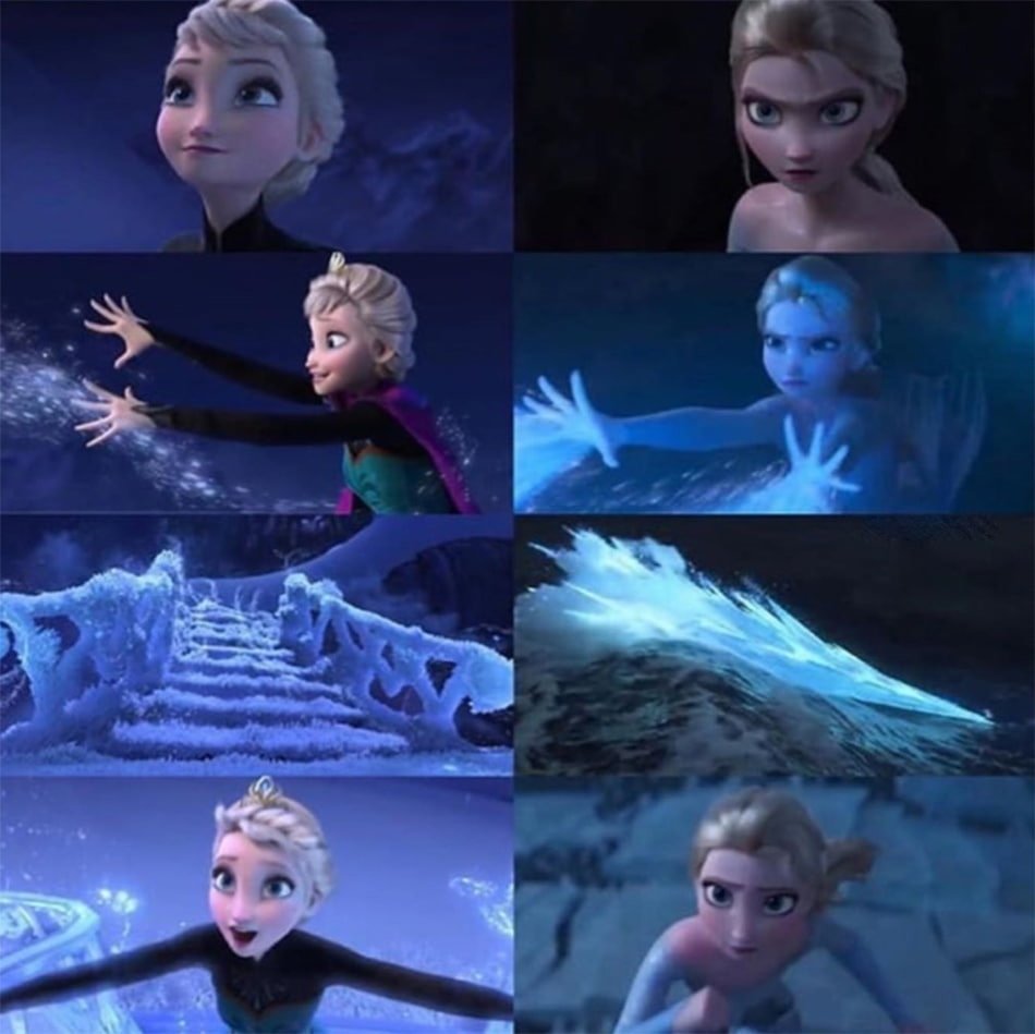 Эльза Холодное сердце 2 и 1