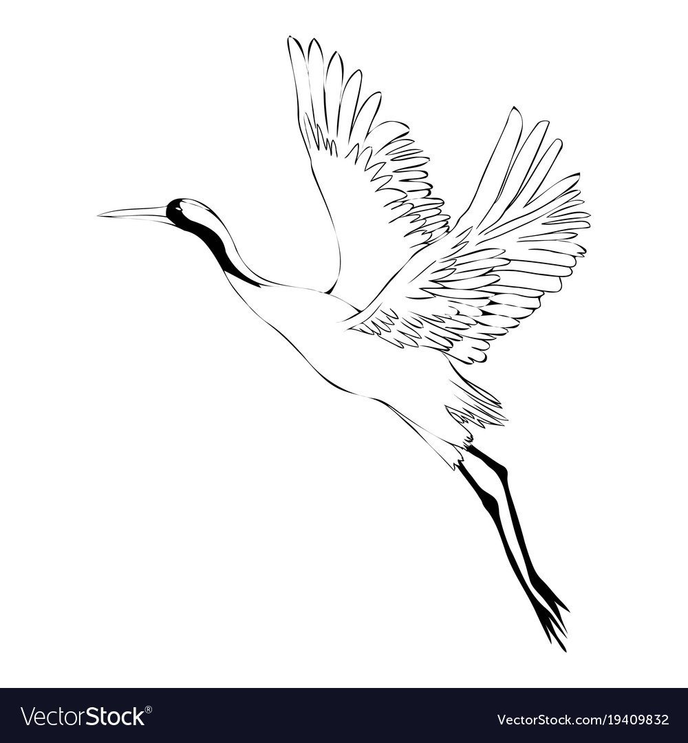 Журавлик Япония вектор