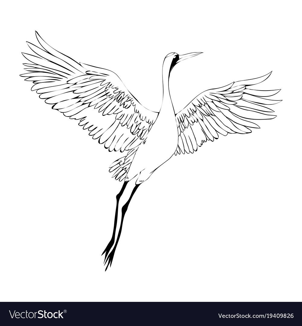 Стилизованные лебеди в полете