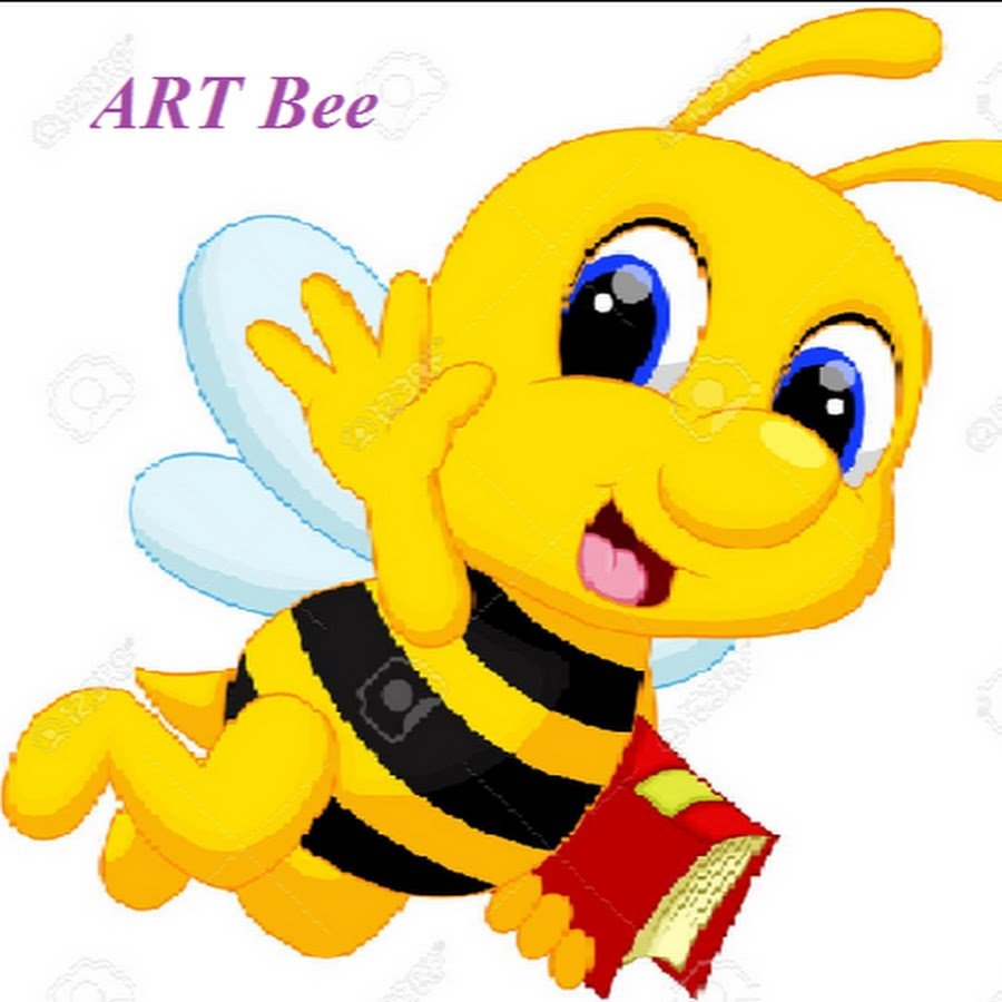 Милая пчёлка на прозрачном фоне