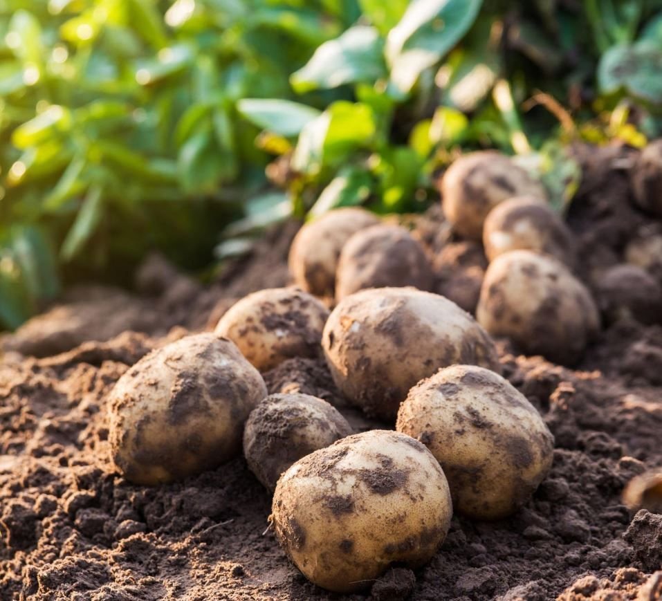 Картофель в мешке вид сверху