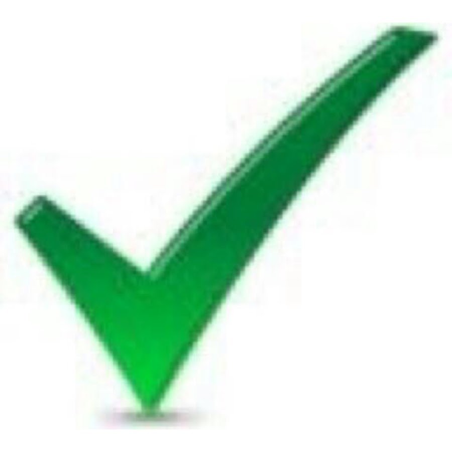 Зеленая галочка без фона