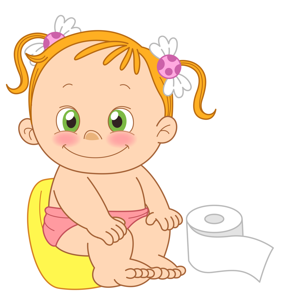 Ребенок на горшке вектор