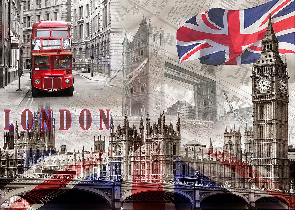 Лондон Биг Бен флаг