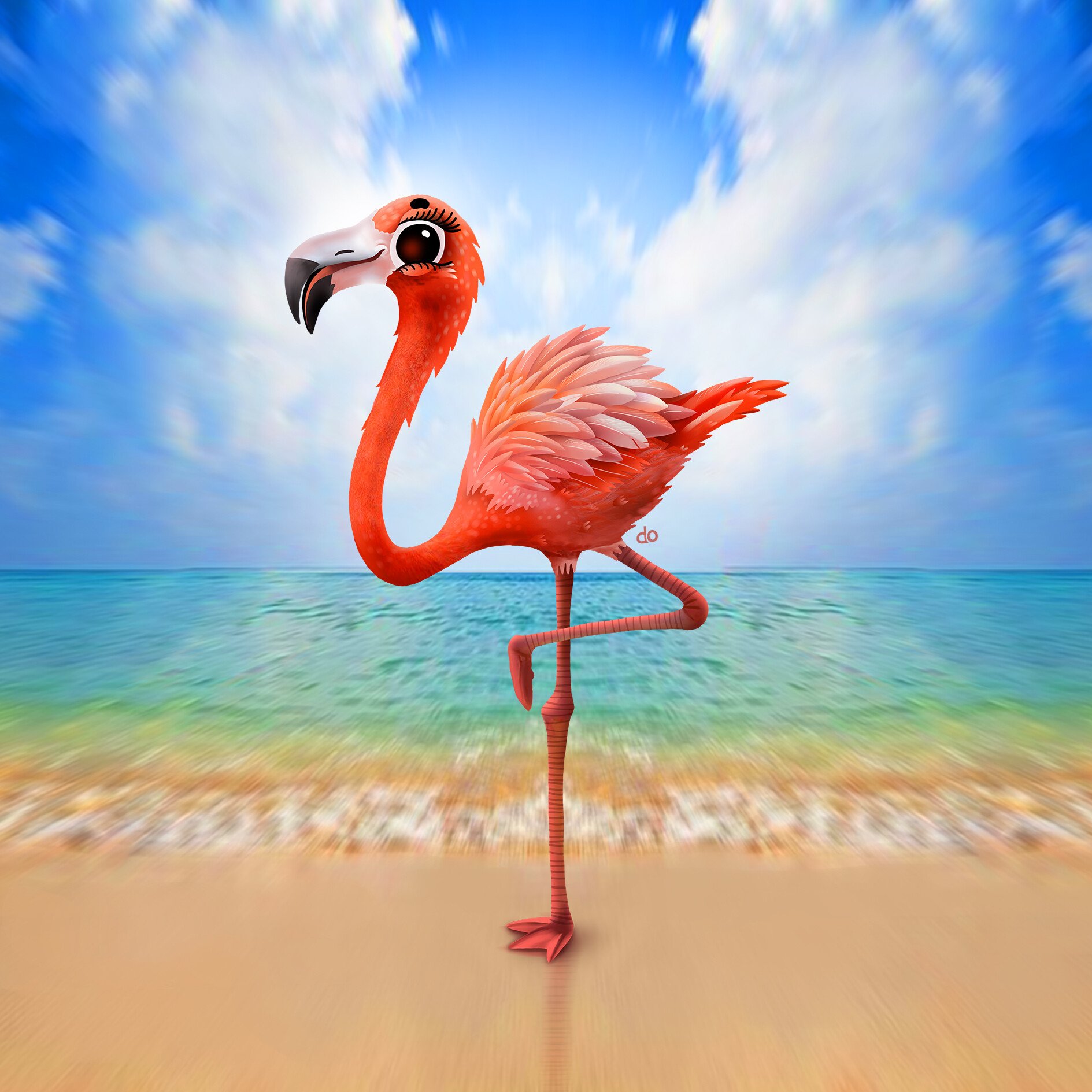 Красивые картинки фламинго