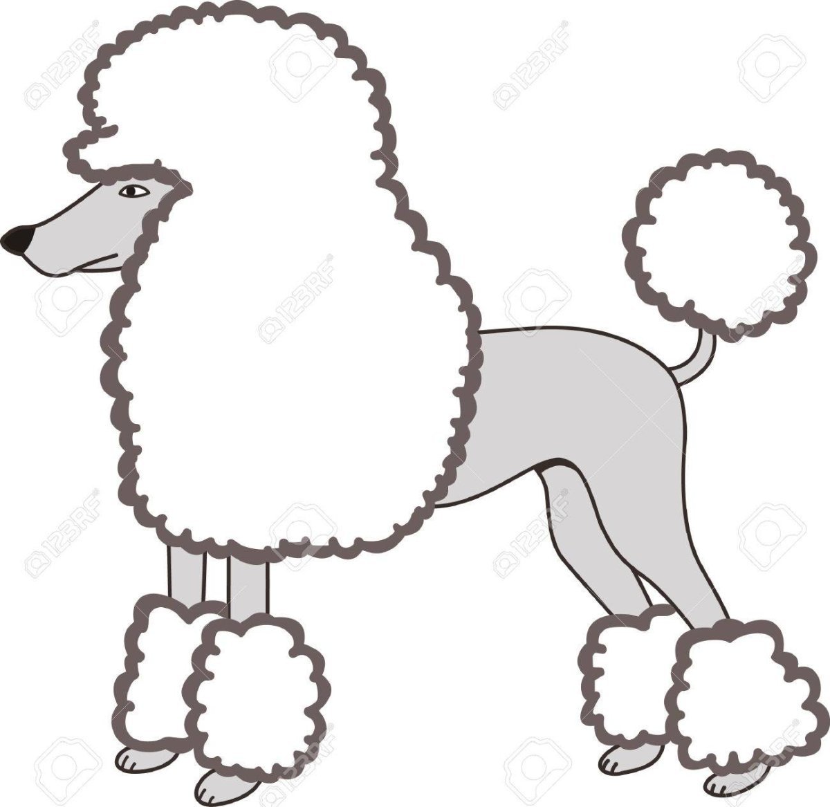 Пудель Артемон раскраска