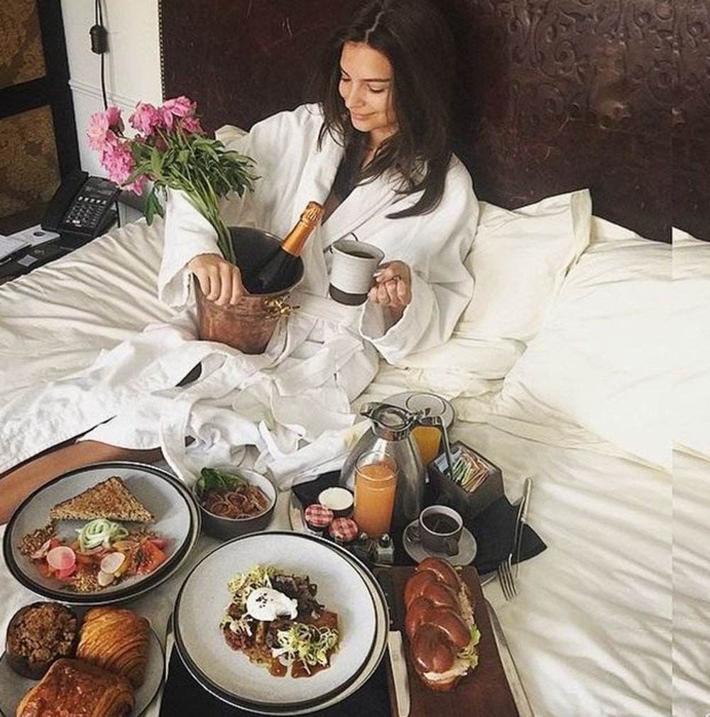 Фотосессия завтрак в постель