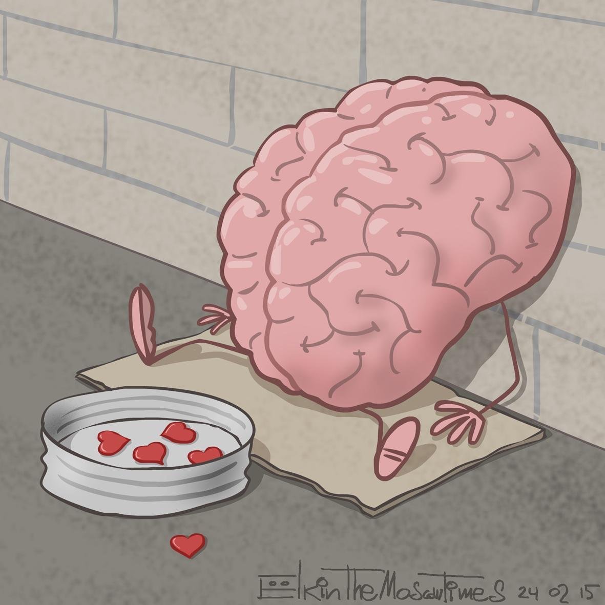 Мозг карикатура