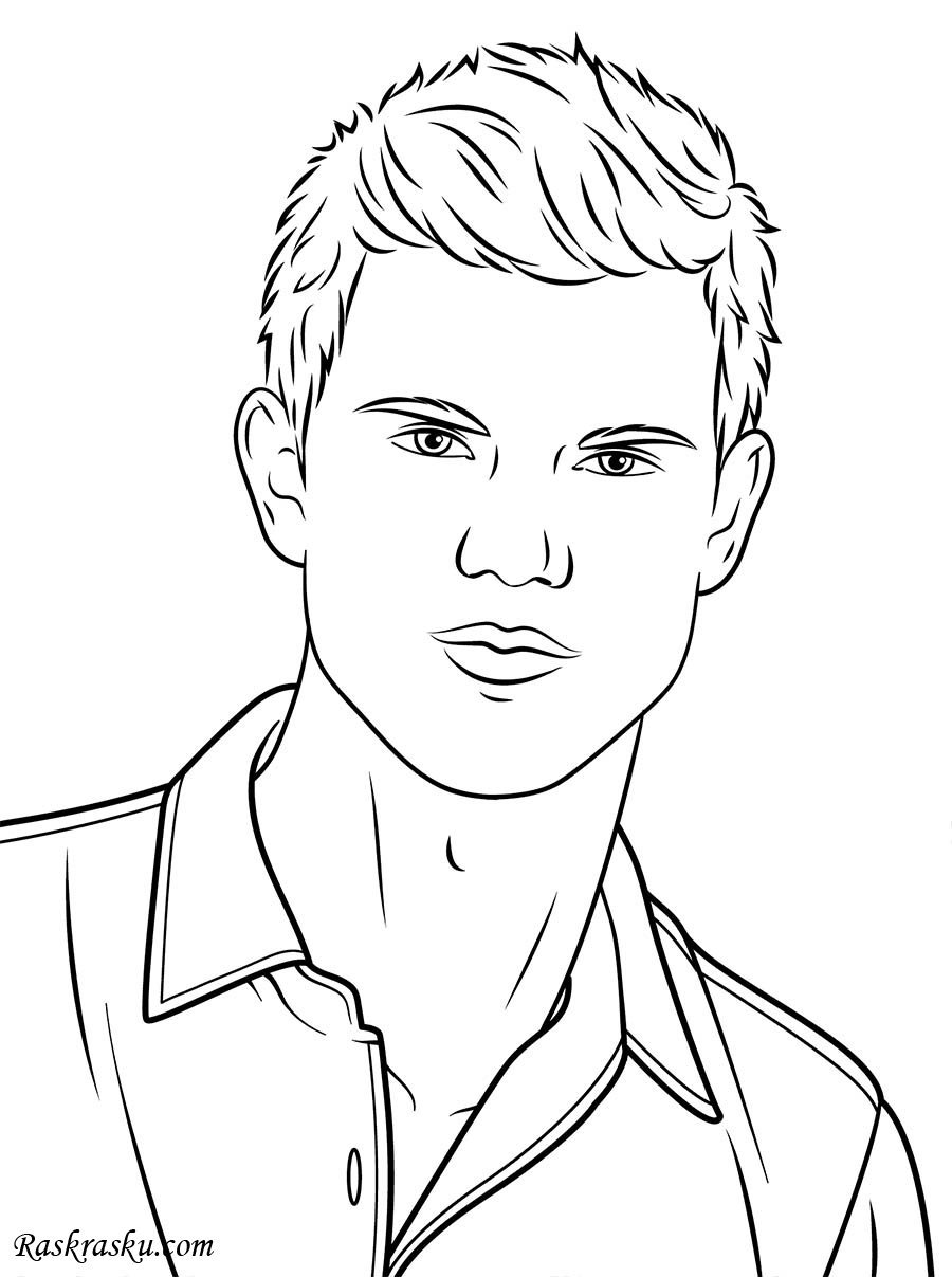Портрет мальчика раскраска
