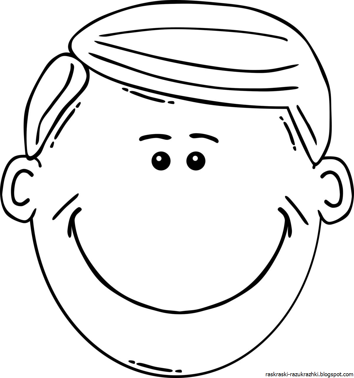 Лицо раскраска для детей