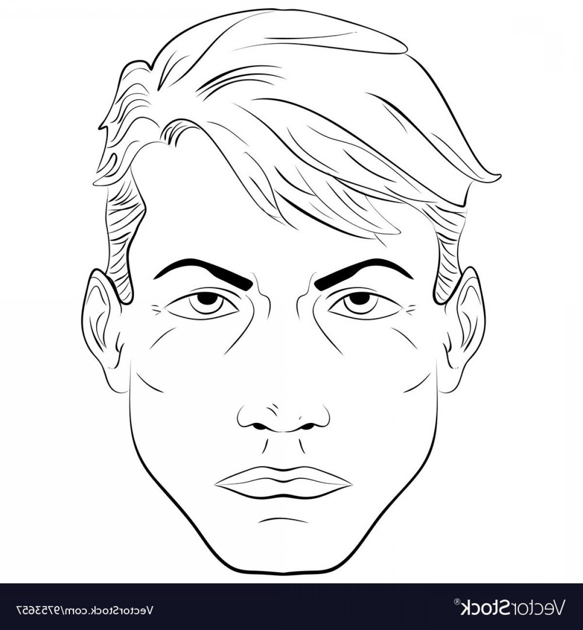 Раскраска портрет мужчины