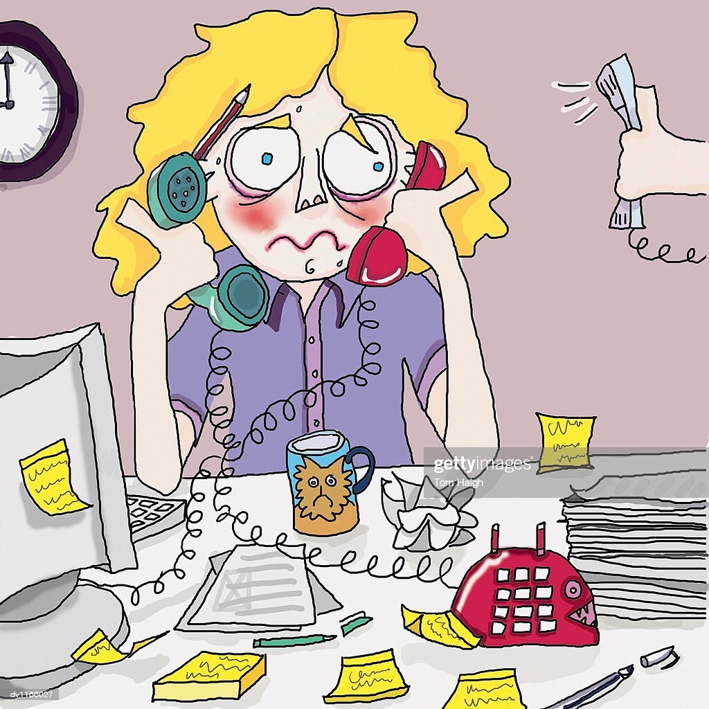 Стресс карикатура