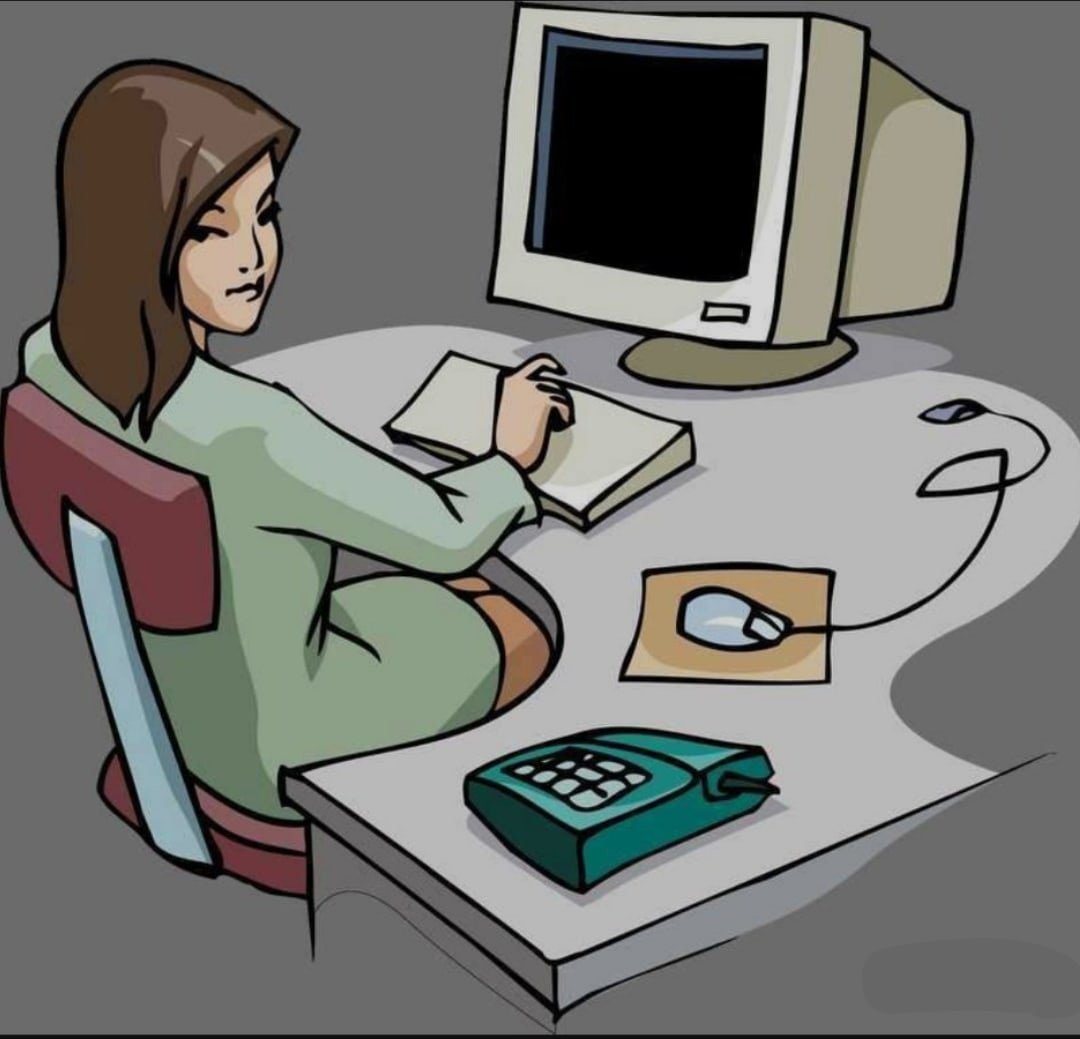 Чел с компом иллюстрация