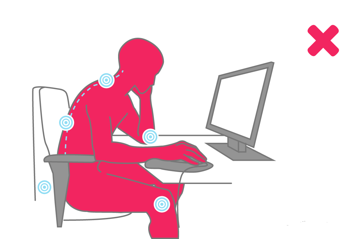 Неправильная поза за компьютером