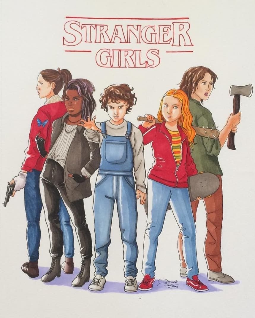 Очень странные дела сериал рисунки