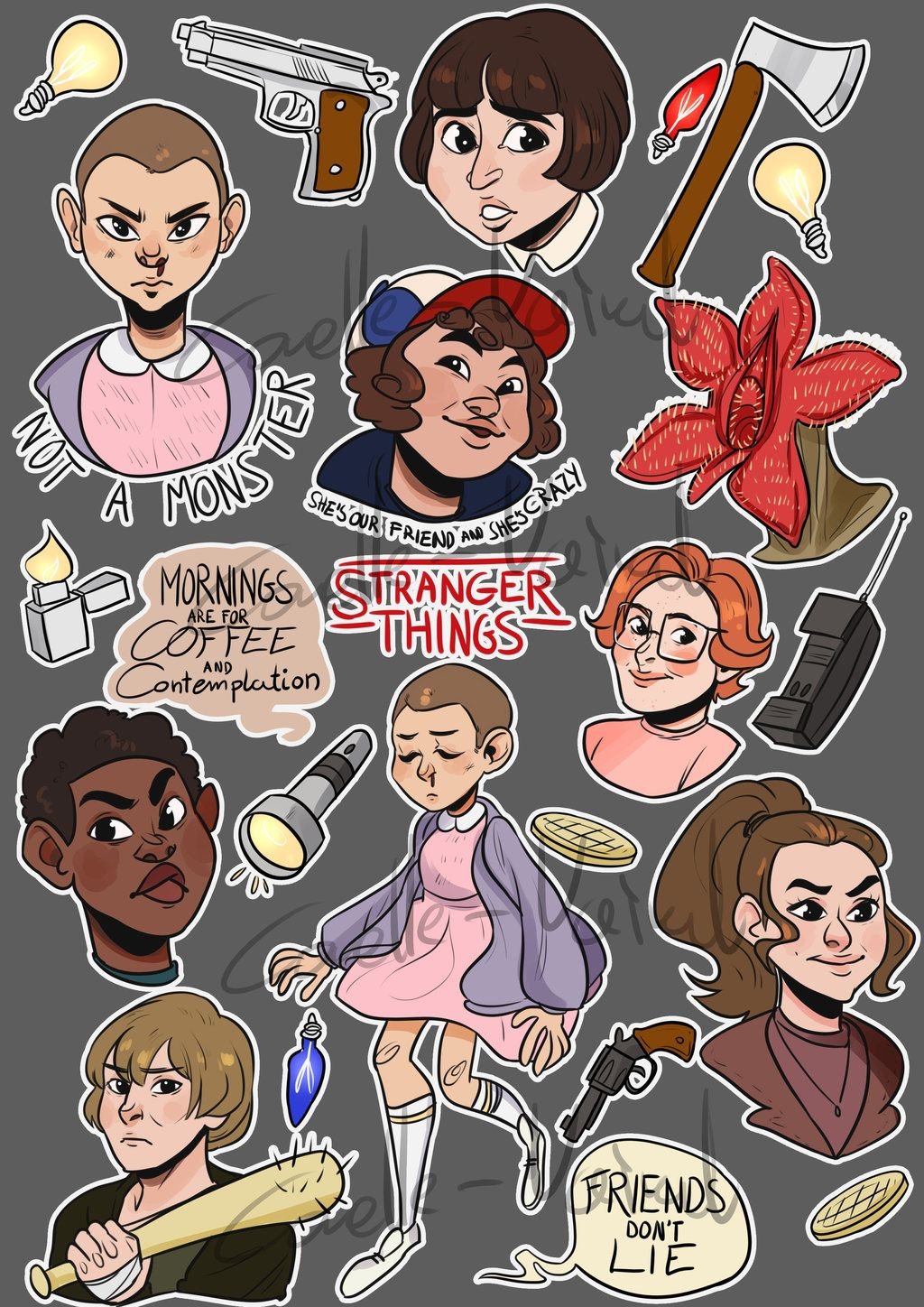 Стикеры stranger things