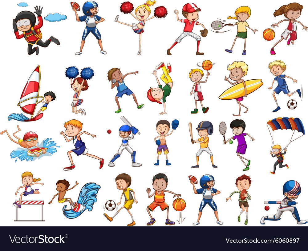 Иллюстрации с разными видами спорта