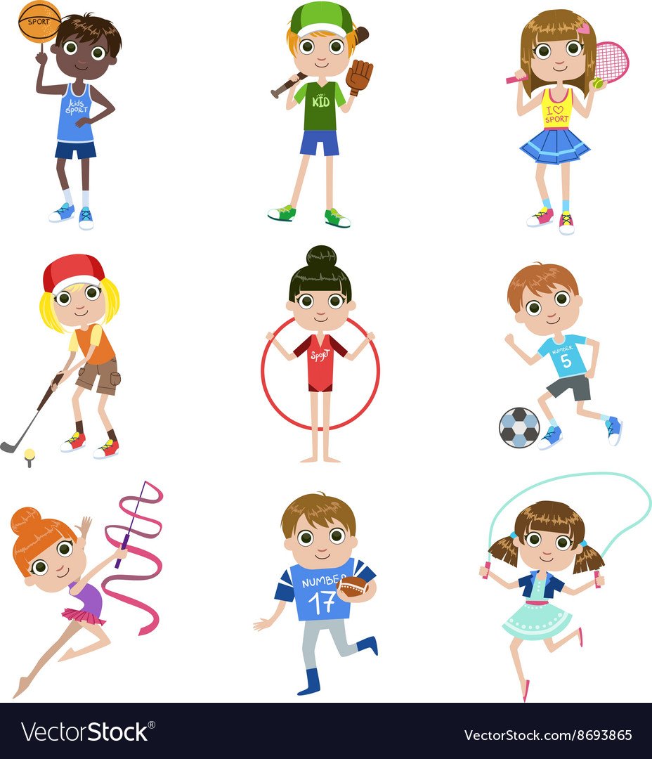 Дети в спорте человечки