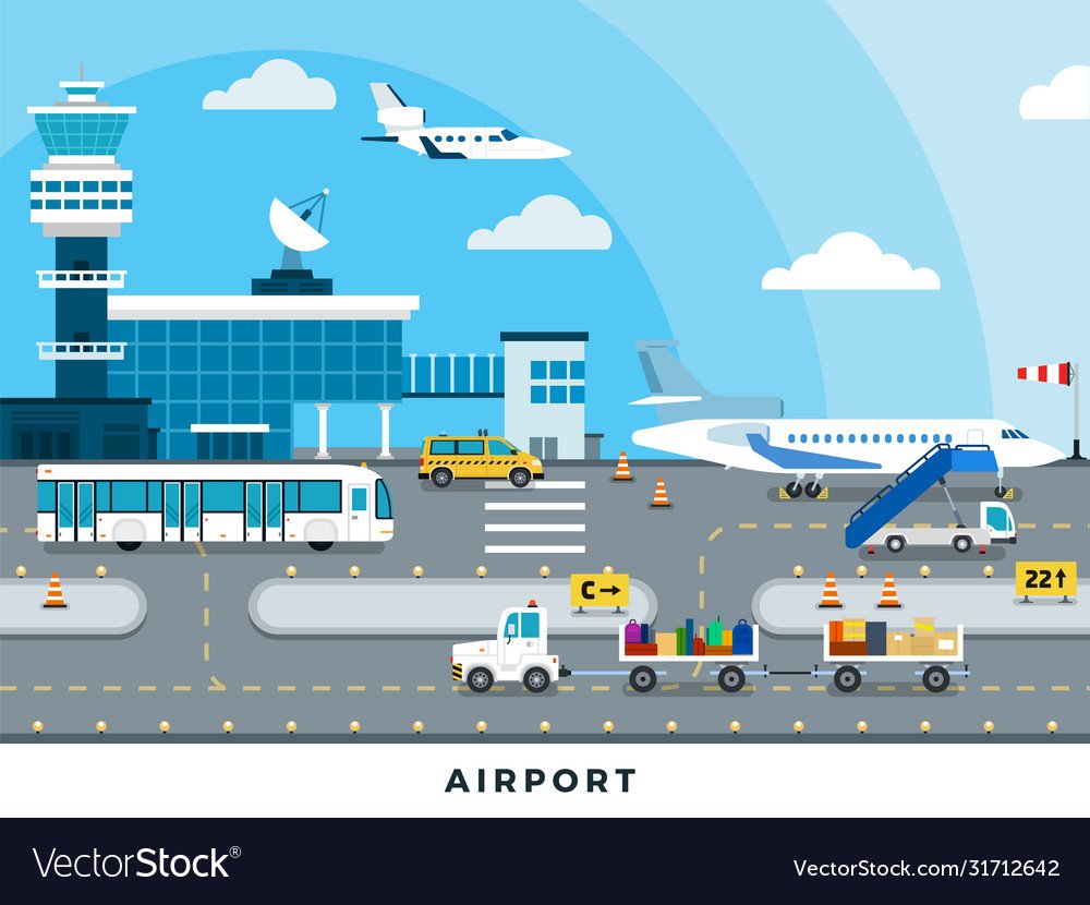 Аэропорт терминал рисунок