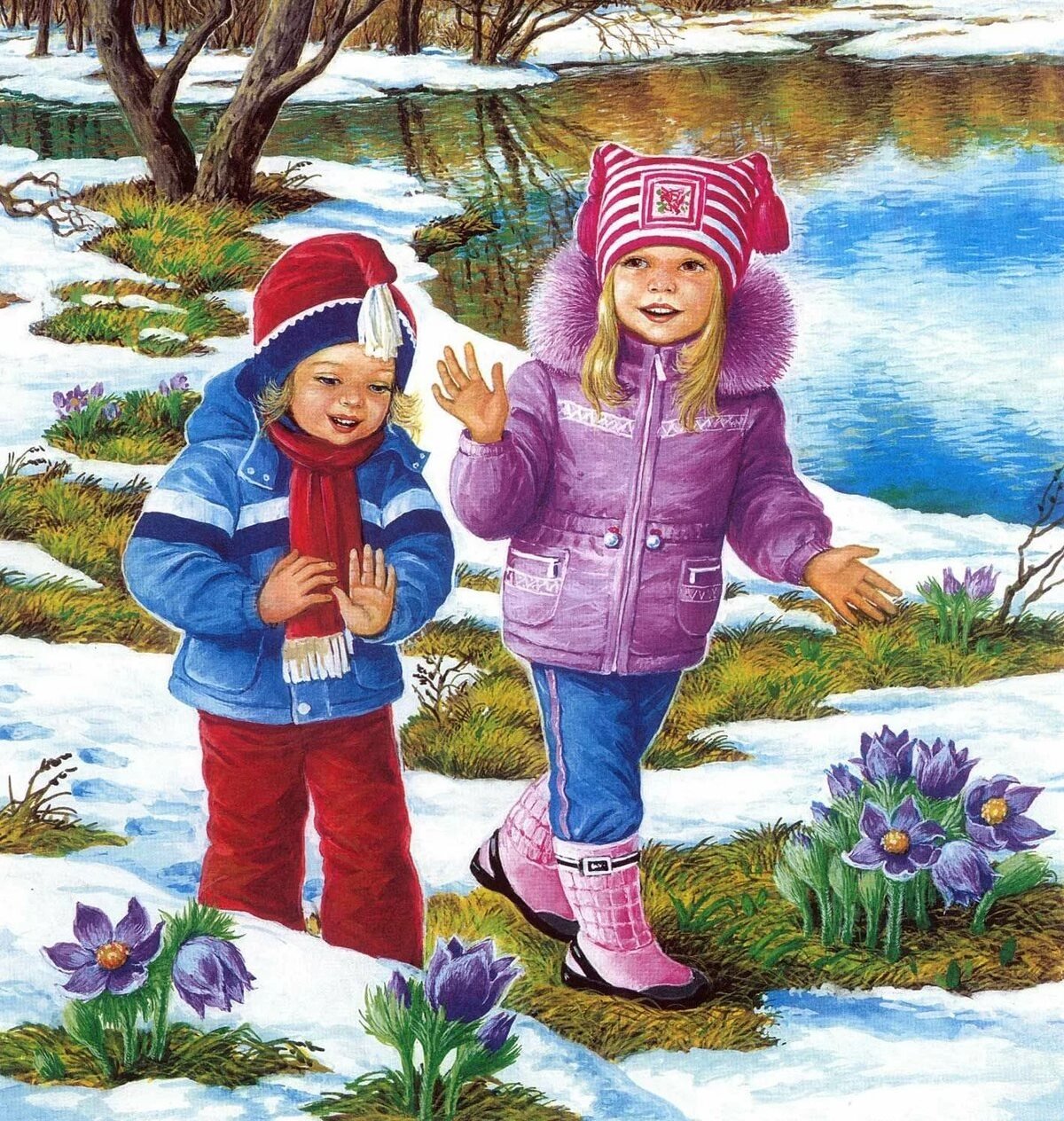 Времена года иллюстрации