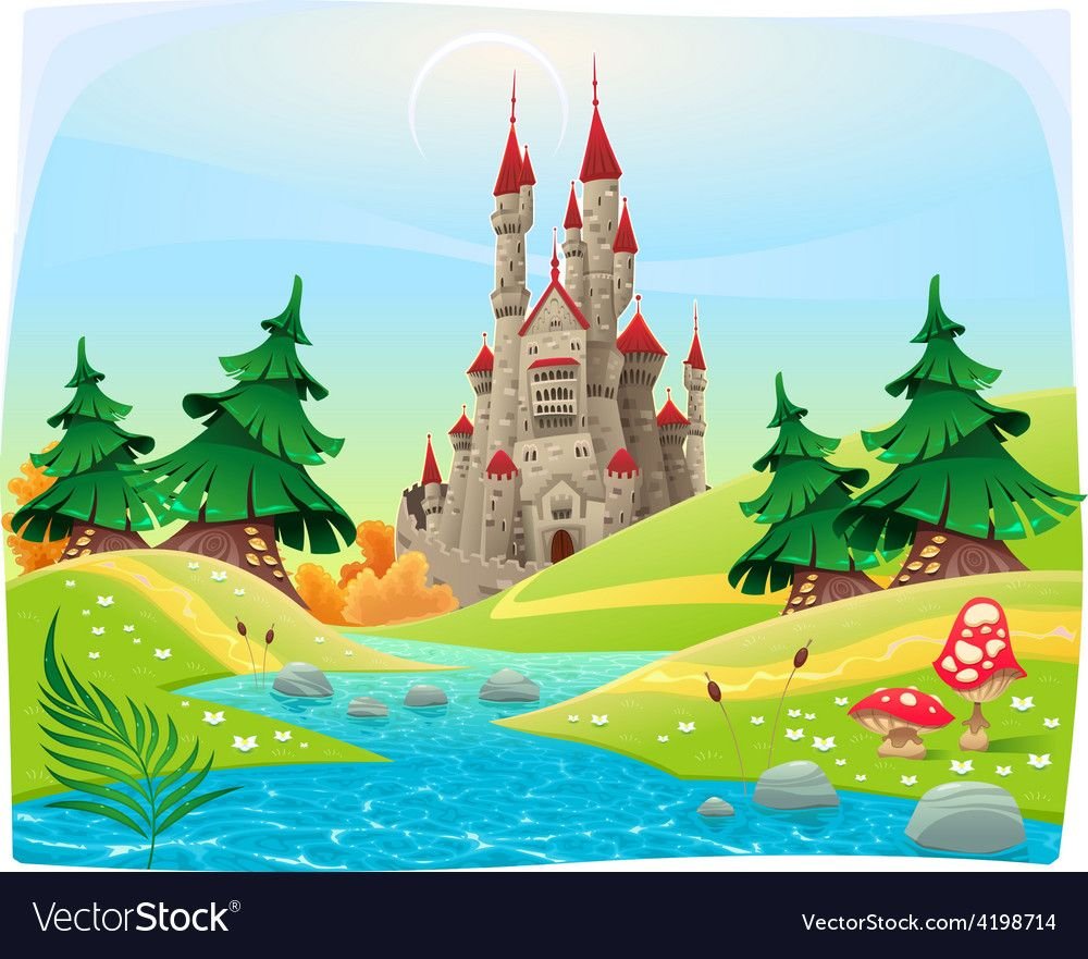 Сказочный замок мультяшный
