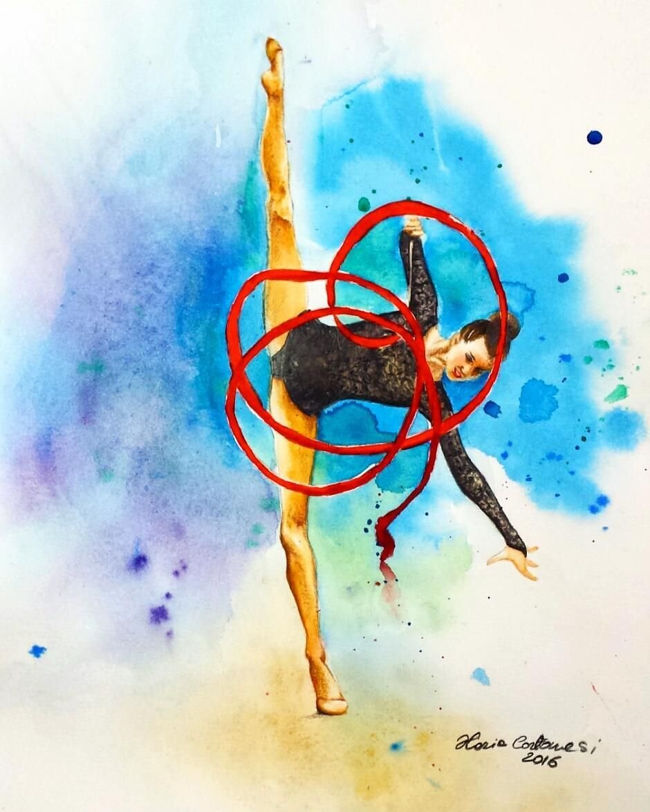 Гимнастка рисунок