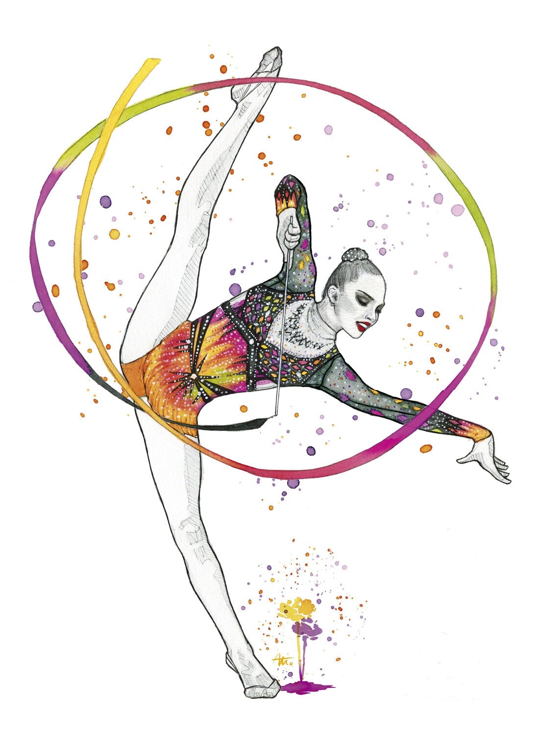 Художественные гимнастки рисунки