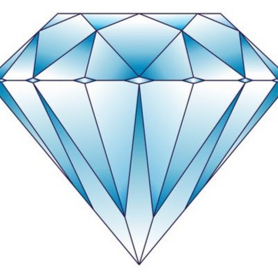 Бриллиант нарисованный мультяшный