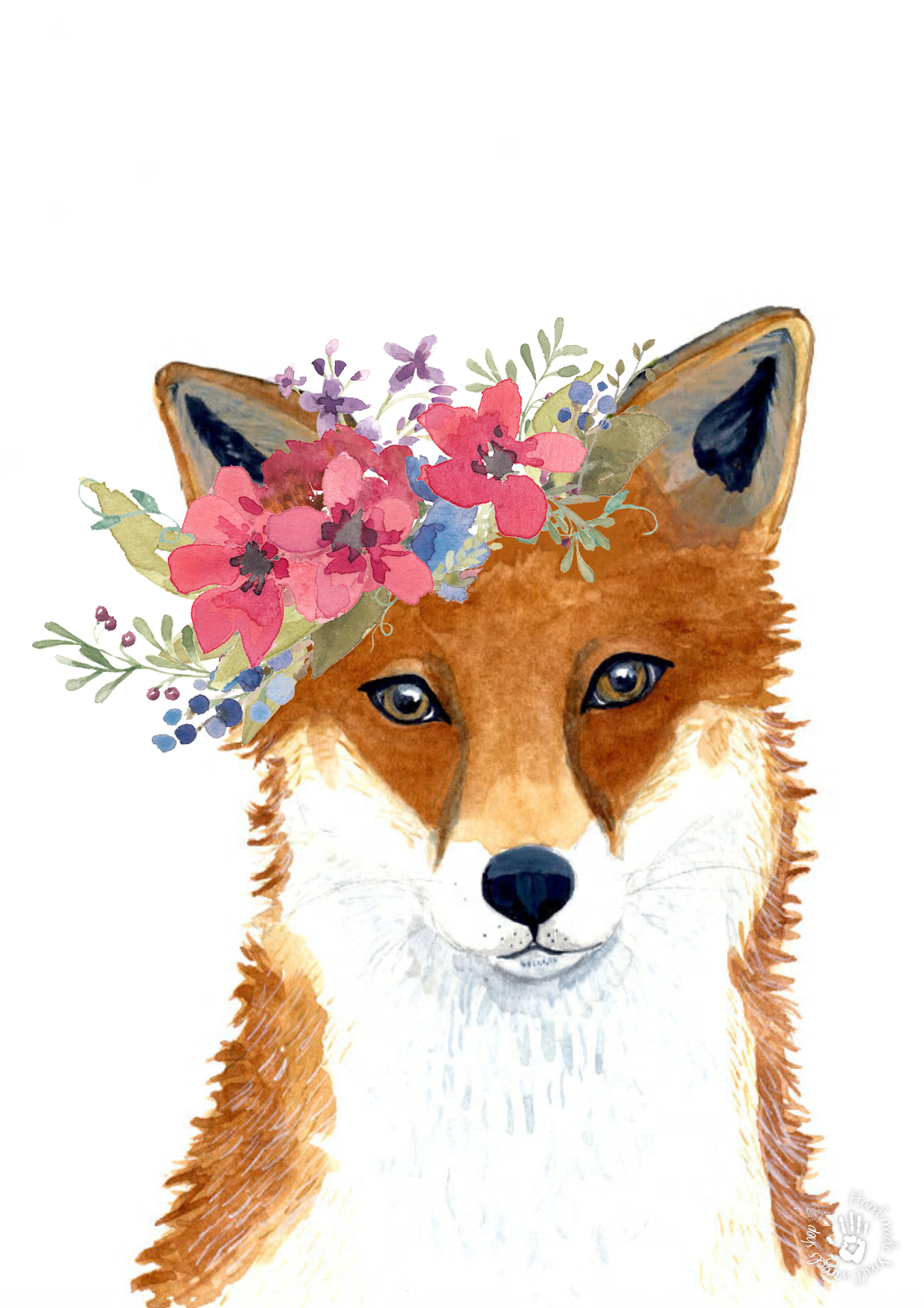 Лиса с букетом