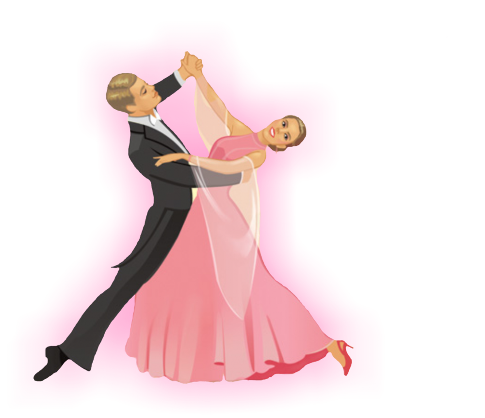 Танцующие пары на прозрачном фоне